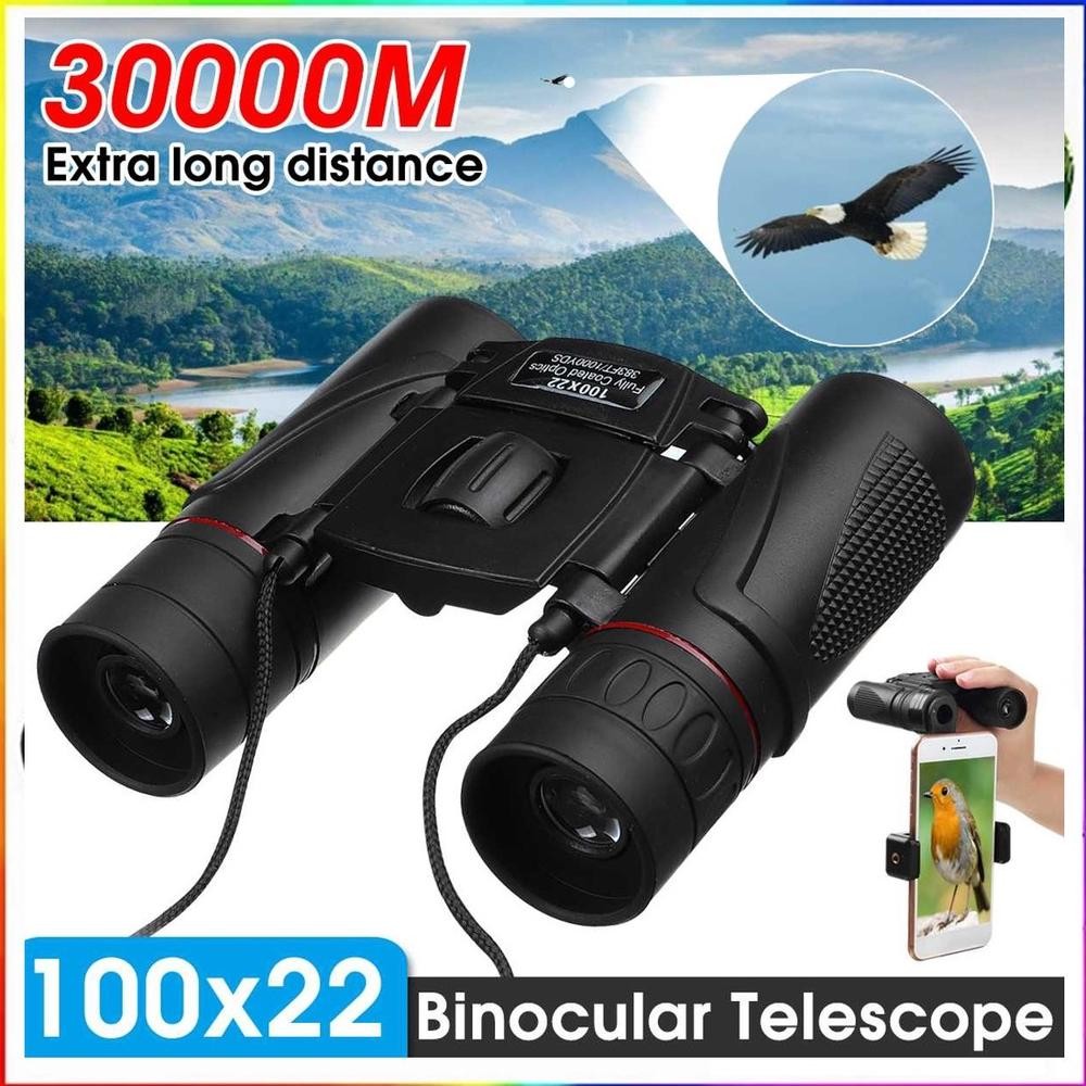 Teropong Lipat Jarak Jauh Binoculars Compact Zoom Desain Kecil Kekeran Jernih Bagus 1000 Mtr 1Km
