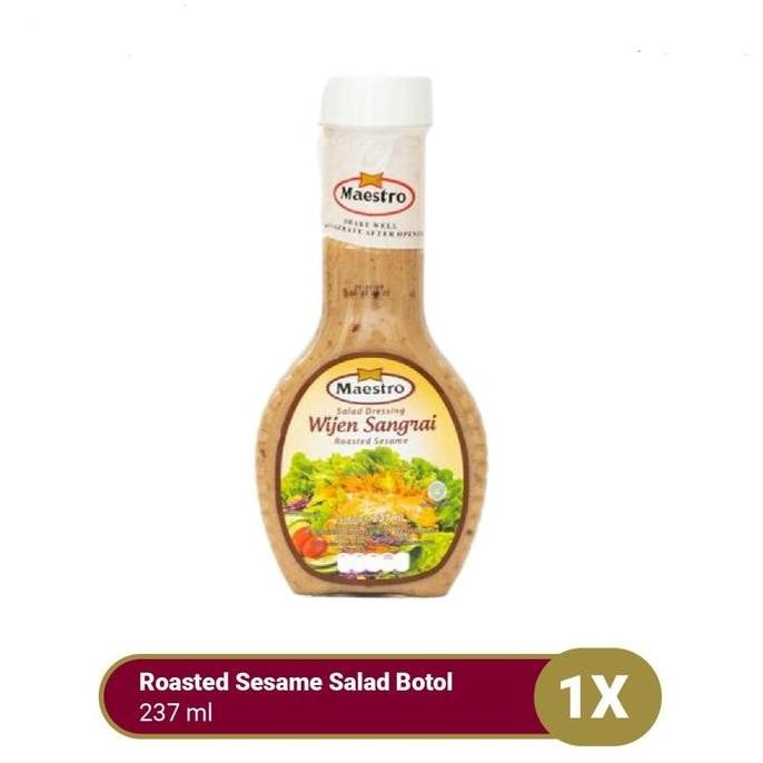 

Terlaris Saus Wijen Sangrai Maestro Roasted Sesame Salad Dressing Botol 237Ml