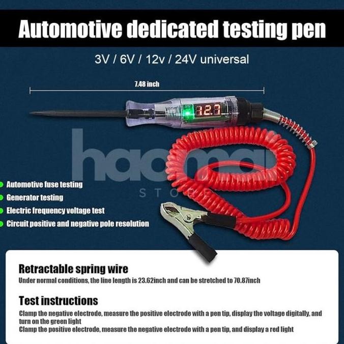 Spesial Tespen Digital Dc 5-120V Automotive Circuit Tester Obeng Tespen Listrik Mobil Motor Truk