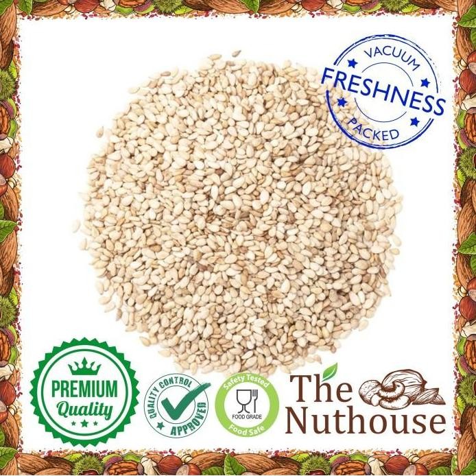 

Terlaris 100Gr White Sesame Seeds Roasted / Biji Wijen Putih Sangrai [Premium]
