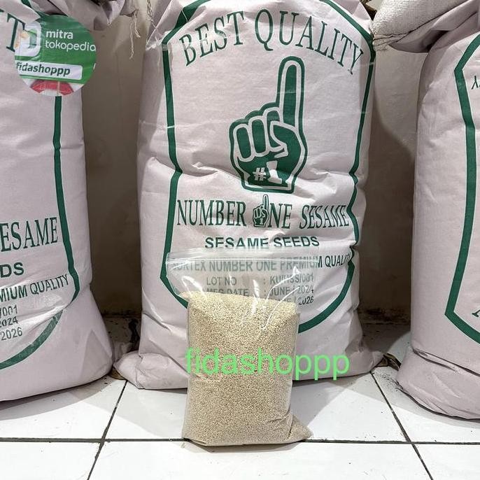 

Terlaris Wijen Putih / White Sesame / Biji Wijen 1 Kg, 500Gr, 250Gr, 100Gr, 50G
