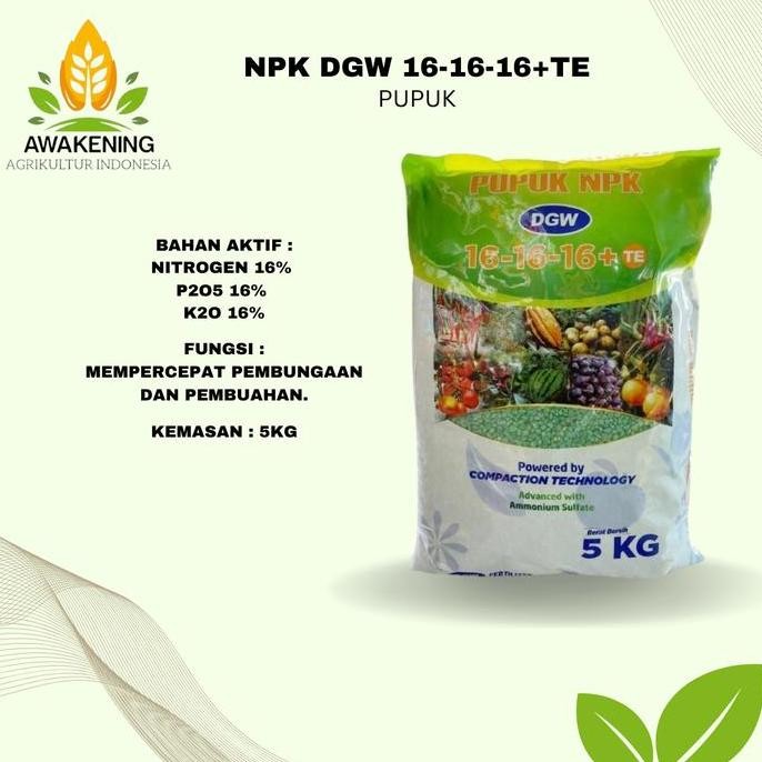 

Terlaris Pupuk Npk Dgw 16-16-16+Te 5Kg