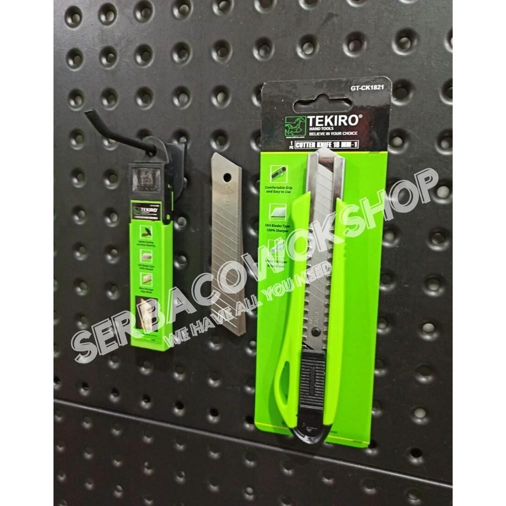 

NEW!!! NEW!!! Tekiro Paket Cutter Knife 18 mm-1 + 1 Pak Isi Cutter Tekiro 10 Blade Termurah Berkualitas