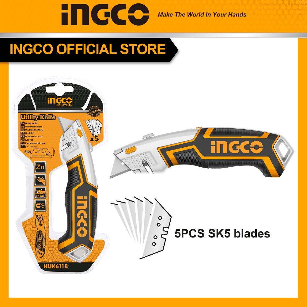 

NEW!!! NEW!!! (INGCO) - PISAU CUTTER MINI SERBAGUNA GRATIS 5 MATA INGCO HUK6118