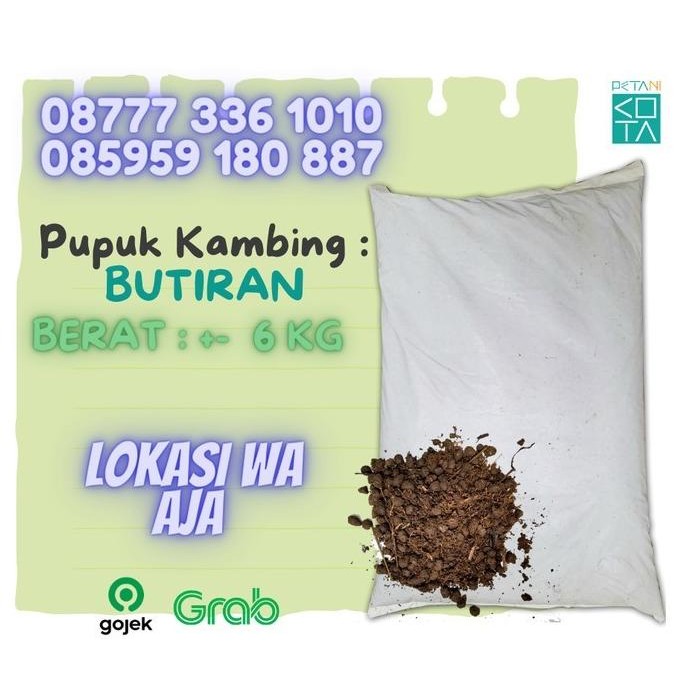 

Terlaris Pupuk Kandang Kambing Organik Fermentasi Kering 6 Kg Murni Fermentasi