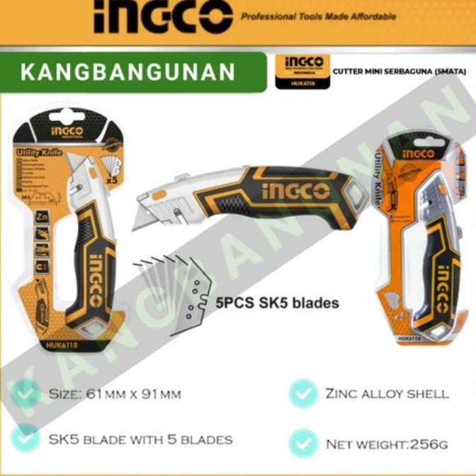

NEW!!! NEW!!! CUTTER MINI SERBAGUNA (5MATA) / PEMOTONG KERTAS / PISAU INGCO HUK6118
