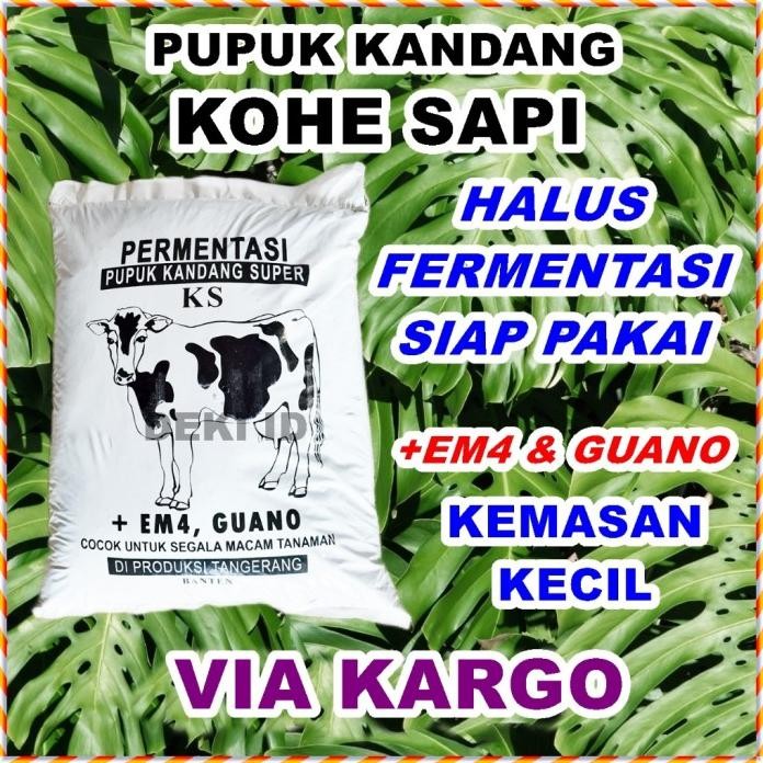 

Terlaris Pupuk Kandang Organik Kohe Sapi Kemasan Kecil Via Kargo Siap Pakai