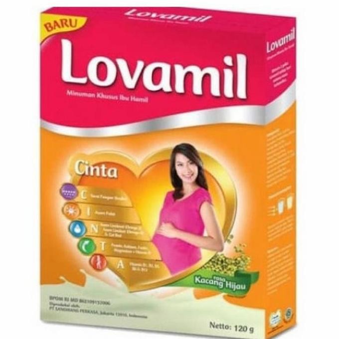 Terlaris Lovamil Susu Ibu Hamil Rasa Kacang Hijau Coklat Vanilla Vanila 120Gr