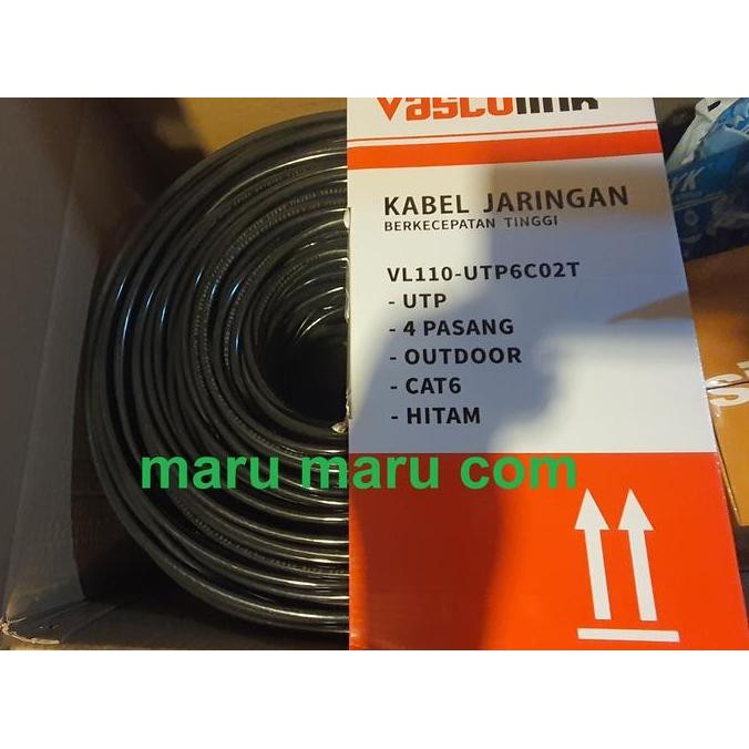 kabel lan vascolink cat 6 outdoor original / asli 1 box (dus)