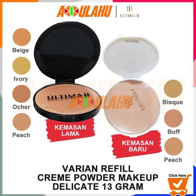 TERBARU - ULTIMA II DELICATE CREME POWDER MAKEUP FOUNDATION REFILL TWO WAY CAKE