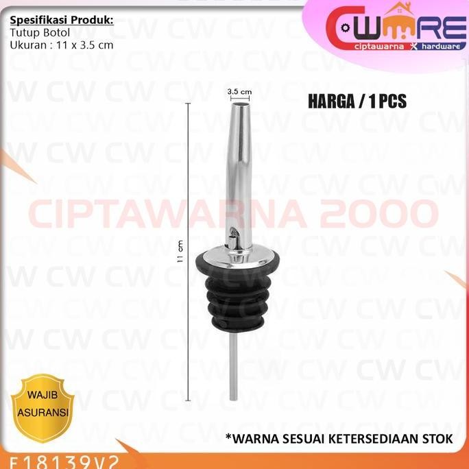 

Terlaris Wine Pourer Bottle Cap Penutup Botol Minyak Kecap Wijen Minuman Oil On