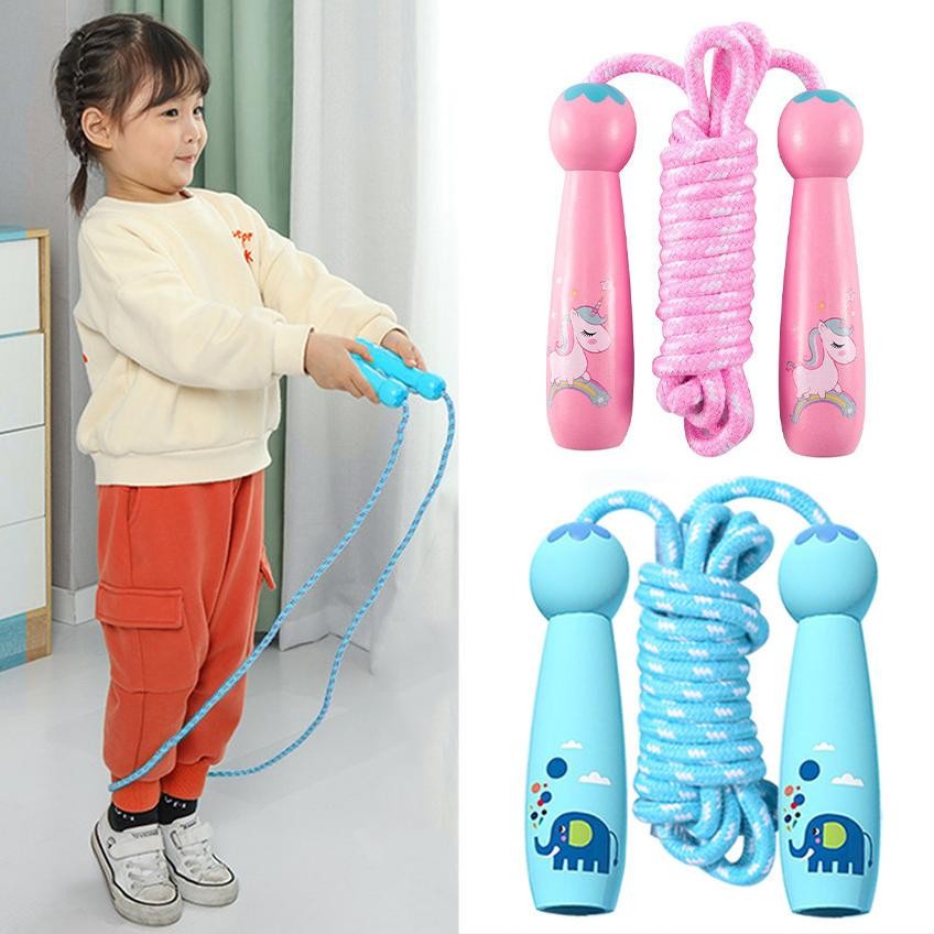 Premium Tali Skipping Anak Motif Gajah Kecil Unicorn 2.6 Meter / Lompat Tali Adjustable Dengan Pegan