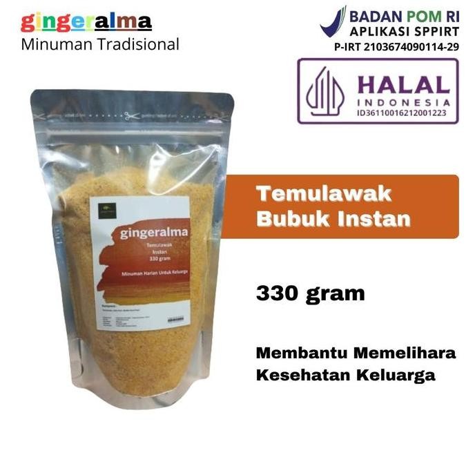 

Produk Baru!! Temulawak Minuman Tradisional Bubuk Instan 330 Gram Gingeralma