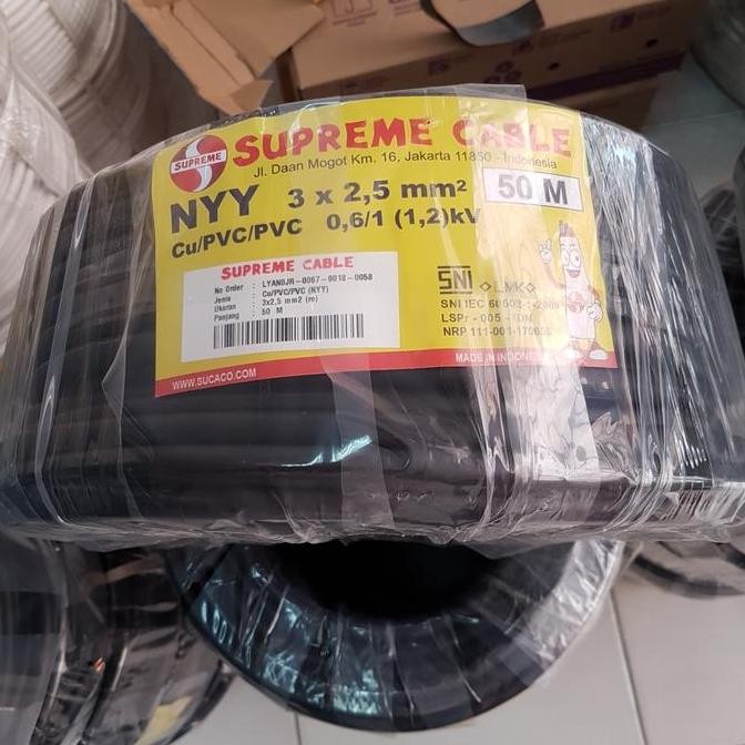Kabel Nyy 3X2.5 Supreme 50M Hitam