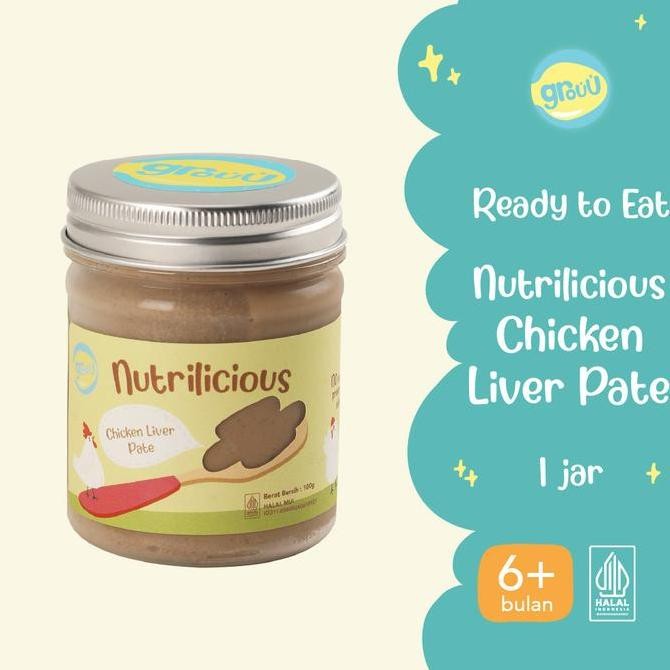 

Produk Baru!! Grouu - Liver Pate Chicken - Nutrilicious - Selai MPASI / Bahan Selai Makanan Bayi
