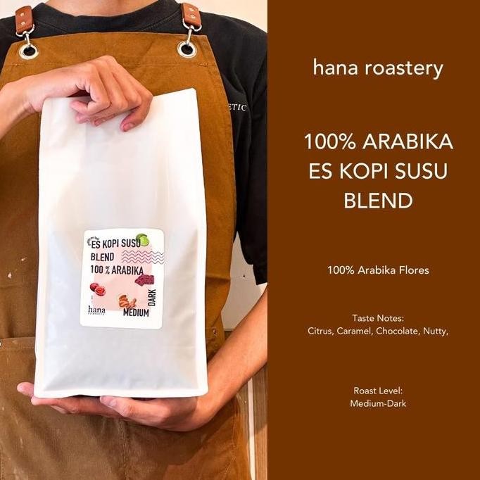 

BLEND ES KOPI SUSU - 100% ARABIKA - 200 GRAM - BIJI KOPI ESPRESSO ROAST BLEND - HANA ROASTERY TERMURAH
