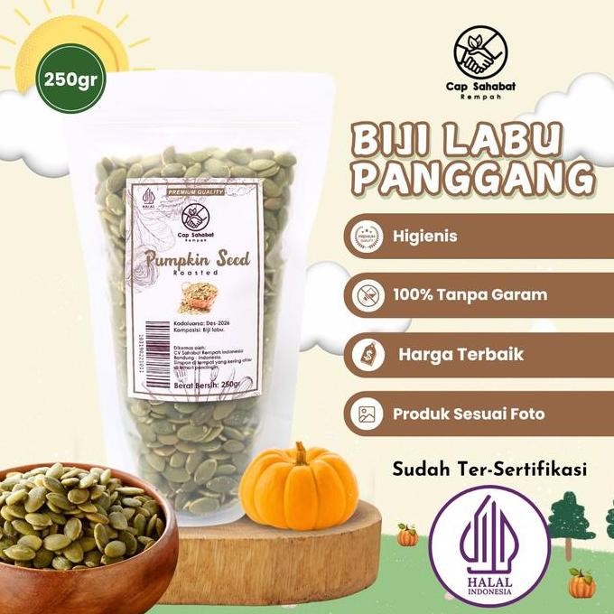 

250GR BIJI LABU PANGGANG / ROASTED PUMPKIN SEED / REMPAH / JSR 100% TERMURAH