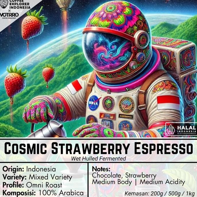 

BIJI KOPI BUBUK ESPRESSO ARABIKA COSMIC STRAWBERRY - SINGLE ORIGIN ARABICA COFFEE - EXPLORE SERIES - VOTRRO X COFFEE EXPLORER INDONESIA TERMURAH