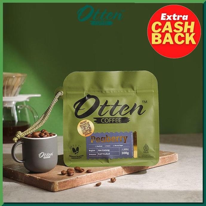

KOPI ARABICA PEABERRY 200G - BIJI / BUBUK KOPI - OTTEN COFFEE TERMURAH