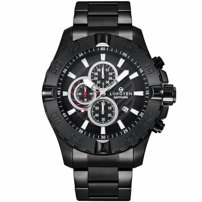 Sale Jam Tangan Pria Lofoten 6523 Chrono Rantai Original