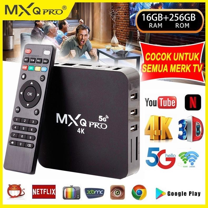 HJK Android TV Box Digital Smart 16GB+256GB Stb Android Box Mxq Pro 4K 5G Android11 Full Root Unlock