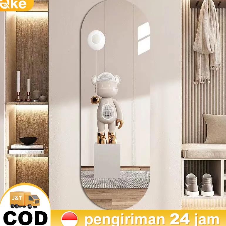 Cermin Tempel Dinding Oval Stiker Cermin Kaca Tempel Dinding Cermin Full Body Kaca Dinding Akrilik
