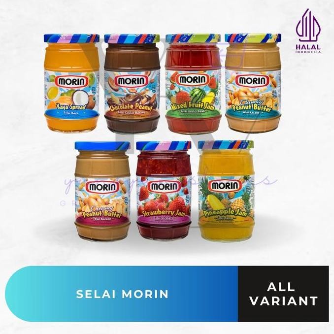 Produk Baru Morin Selai Jam Strawberry / Cokelat Kacang / Nanas / Mixed Fruits / Kaya Spread 300 / 3