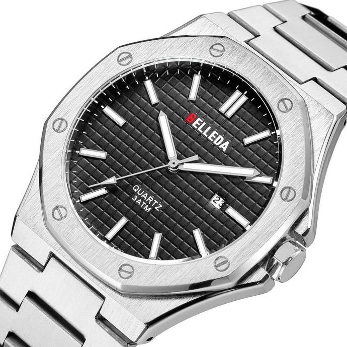 Grosir Esklusif Live Buy 1 Get 1 Jam Tangan Belleda 9588 Rantai  Jam Tangan Pria Stainlees Steel Ant