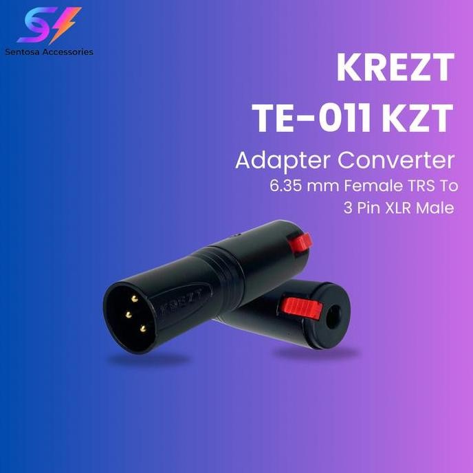 Adapter Converter Akai female 6.5 mm to XLR Male KREZT TE 011 Konektor Penyambung Jack Akai To Canon
