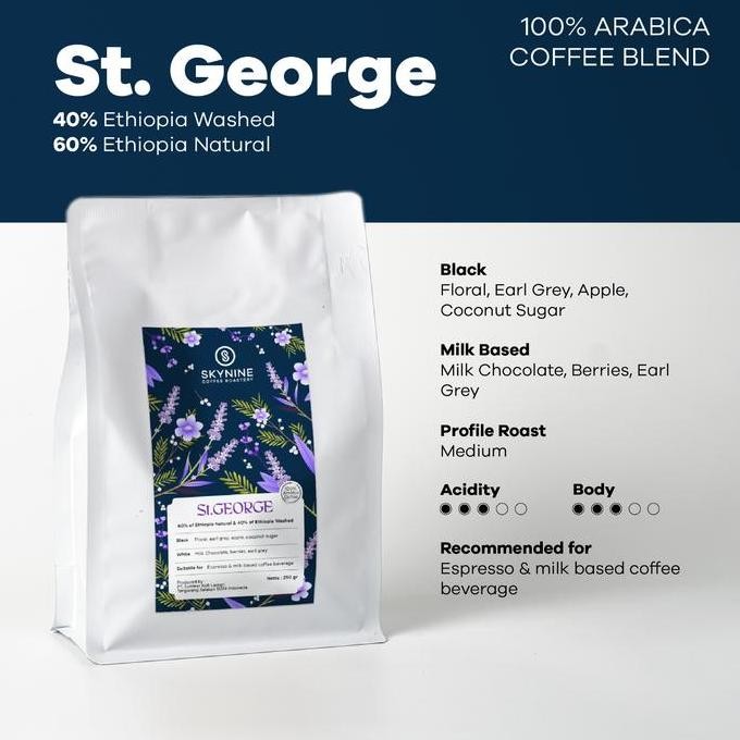 

ST. GEORGE ESPRESSO BLEND 100% BIJI KOPI ARABIKA PREMIUM SKY NINE 250GR TERMURAH