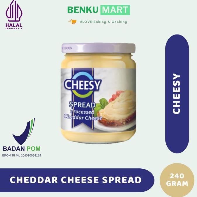 

Produk Baru!! Selai Keju Olesan Roti Cheesy 240 gr Cheddar Cheese Spread HALAL