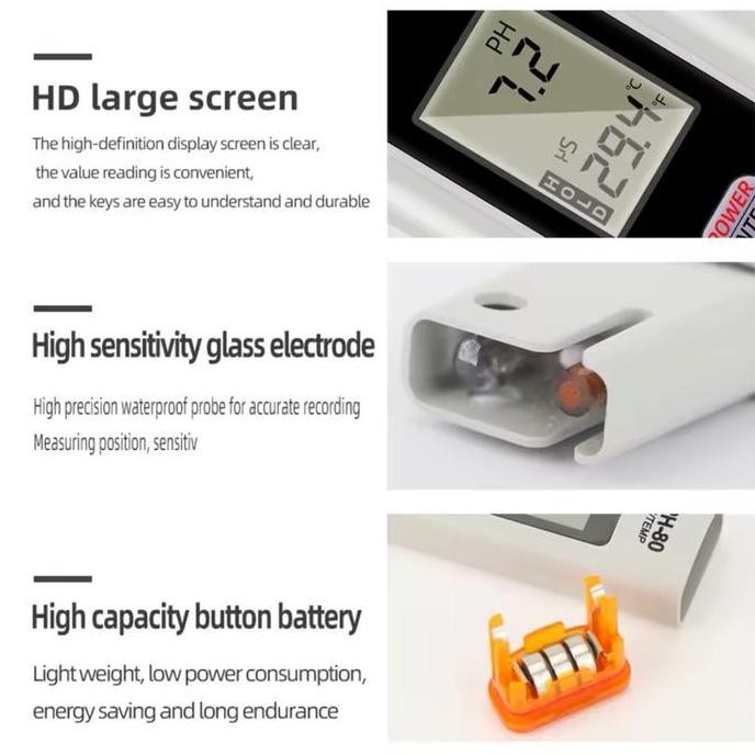 Hm Digital Ph-80 Ph / Suhu Hydrotester Alat Ukur Ph Air Hm Ph80