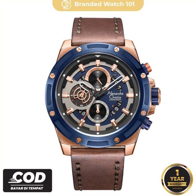 Grosir Jam Tangan Pria Alexandre Christie Ac 6506 Ac6506 6506 Garansi Resmi 1 Tahun Leather & Rubber