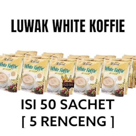 

ISI 50 ~SBM~ LUWAK WHITE KOFFIE ORIGINAL SACHET Organik Pak Coffee Kopi Bubuk