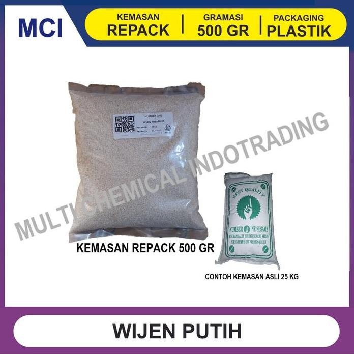 

Terlaris White Sesame Seeds Repack 500 Gr / Biji Wijen Putih