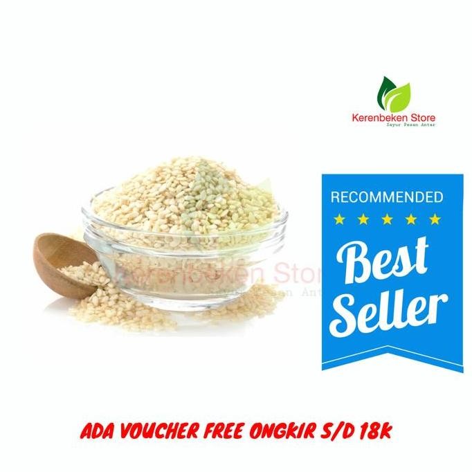 

Terlaris White Sesame Seeds Biji Wijen Putih 100Gr Bersih Kualitas Bagus