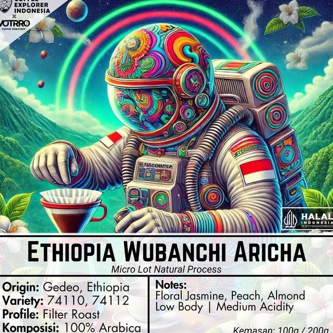 

Biji Kopi Bubuk Arabika Ethiopia Wubanchi Aricha - Single Origin Arabica Filter Manual Brew Speciality Coffee - EXplore Series - VOTRRO X COFFEE EXPLORER INDONESIA