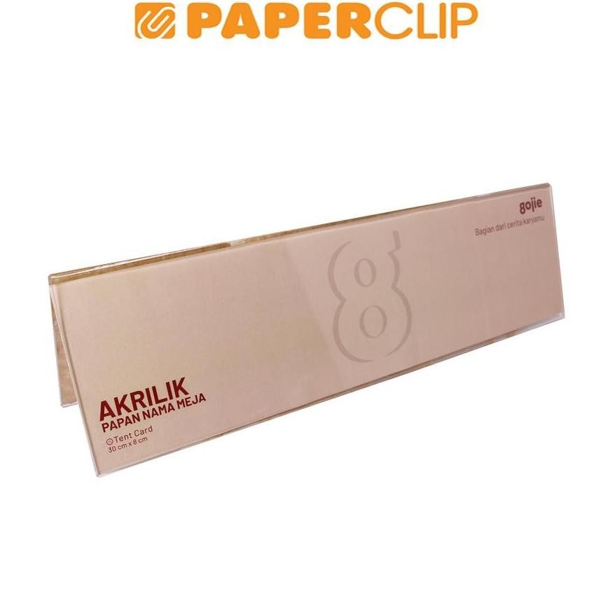 

ACRYLIC SIGN HOLDER TABLE / AKRILIK GOJIE 8X30