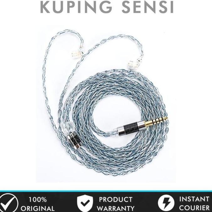 TERBARU - XINHS Rainbow Blue 4.4mm Silver Plated Copper Upgrade Cable for IEM