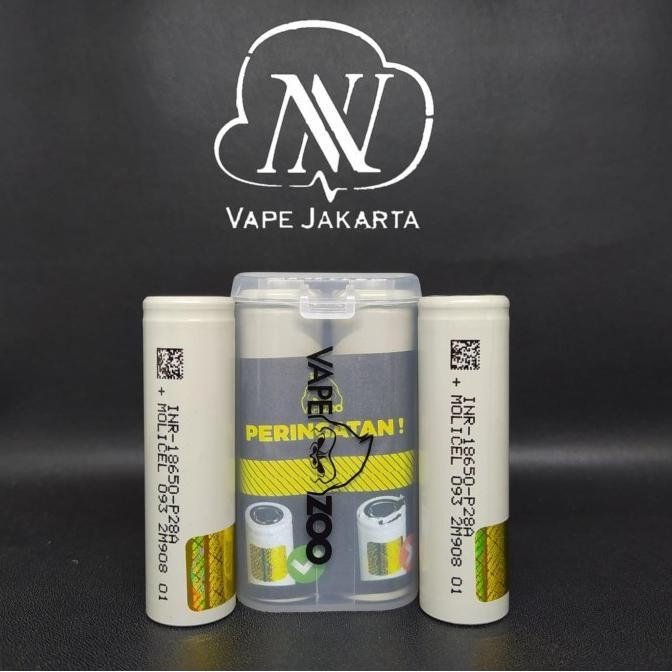battery molicel p28a 2800mah 35a 18650 by zoo ori -