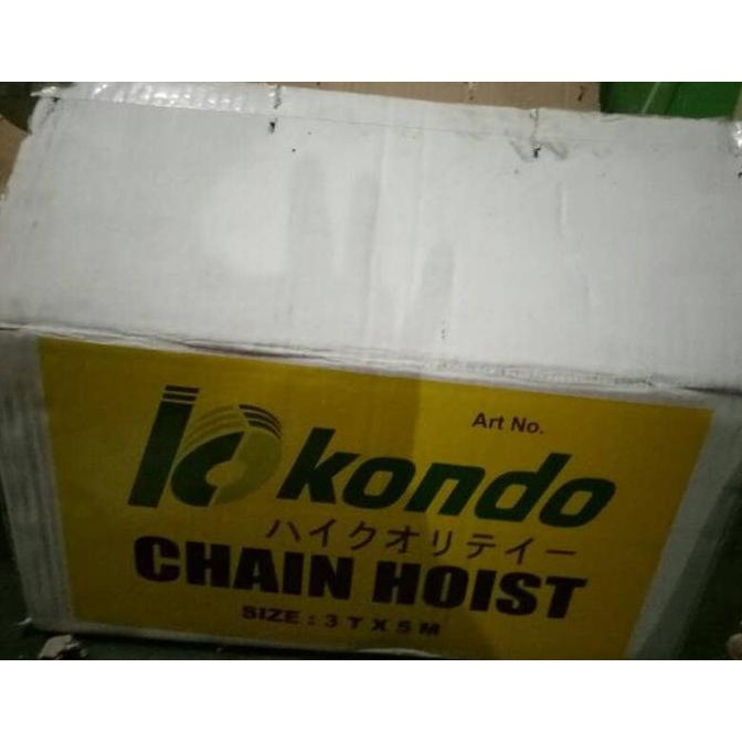 Terlaris Chain Block Takel Katrol Kerekan Kondo 3Ton 5Meter Ready Stok