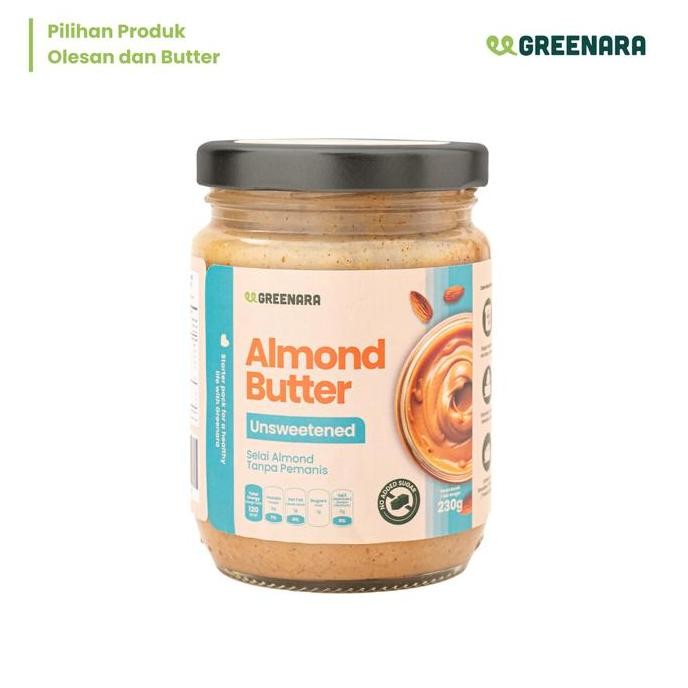 

Produk Baru!! Greenara Unsweetened Almond Butter 230gr / Selai Almond
