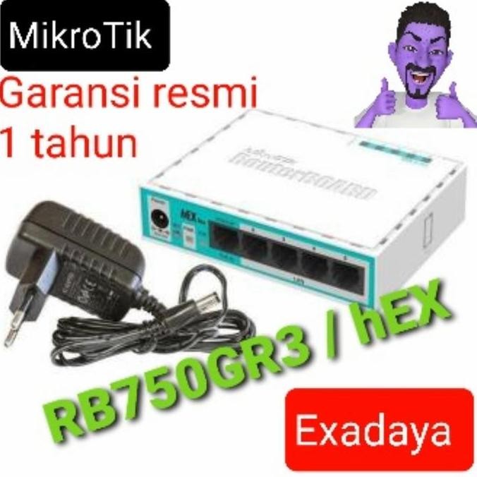 TERBARU - Mikrotik Routerboard RB750Gr3 ( hEX ) 5 Port Gigabit