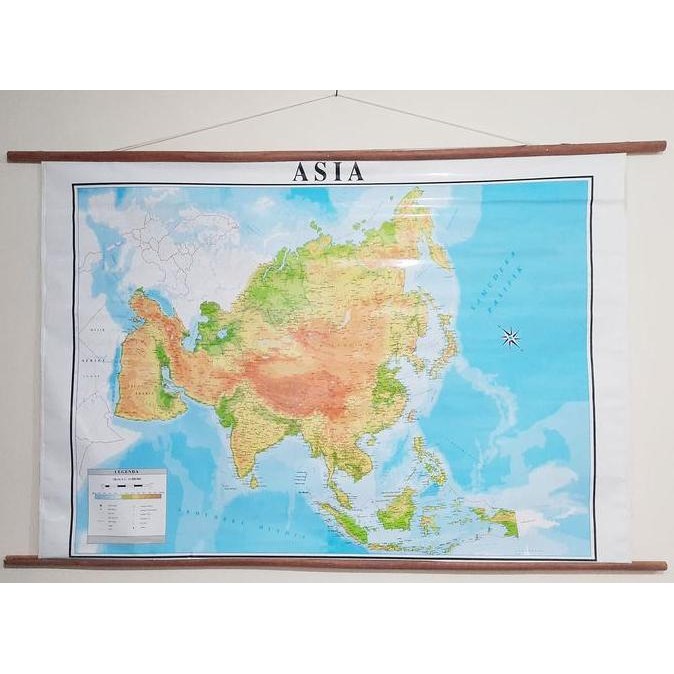 

ready stock Peta Benua Asia (Bingkai)