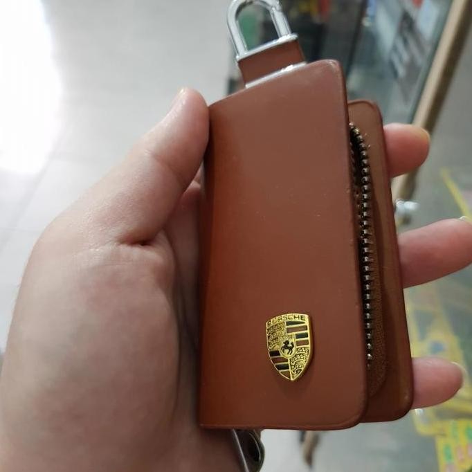 Promo Dompet mobil stnk leather import porsche coklat wallet COD