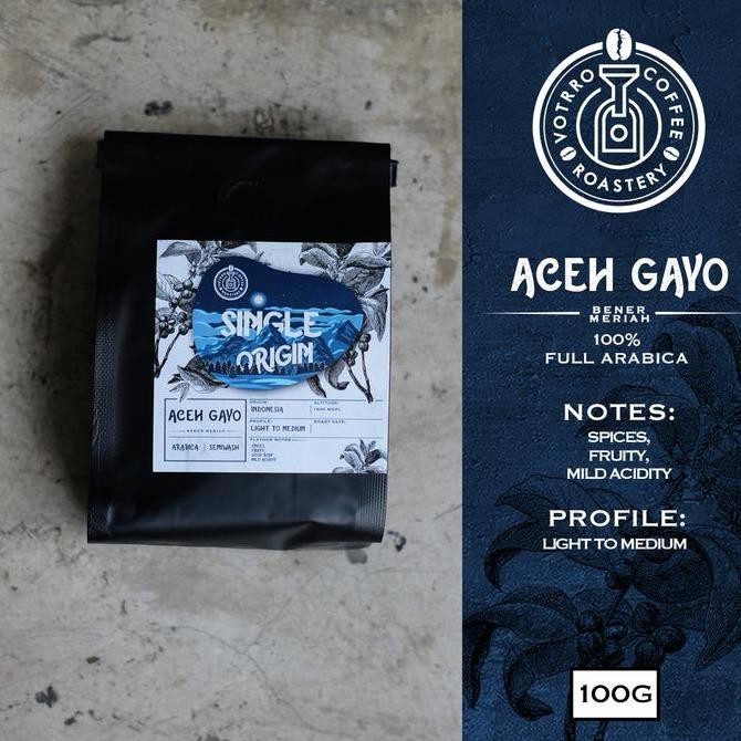 

VOTRO BIJI KOPI ARABIKA ACEH GAYO BENER MERIAH SEMI WASHED 100G - ROASTED TERMURAH