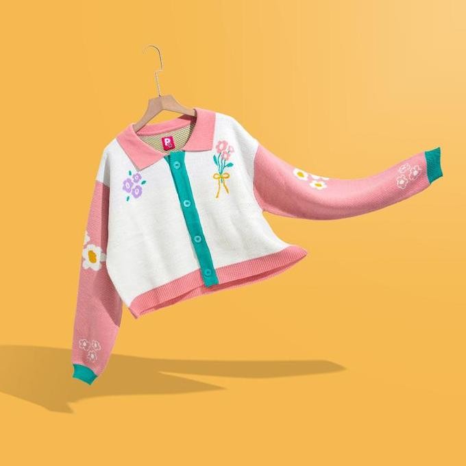 Paddy Knitwear Collaboration With Clea By Rocha - Cardigan Rajut Sweater Kardigan Baju Terlaris