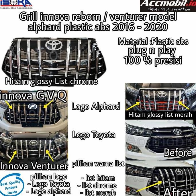 grill front grill innova reborn model alphard innova venturer