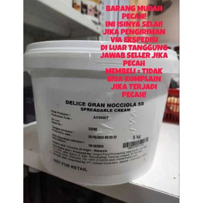 

Produk Baru!! GRAN HAZELNUT SPREAD MASTER MARTINI / SELAI HAZELNUT CHOCOLATE 5 Kg