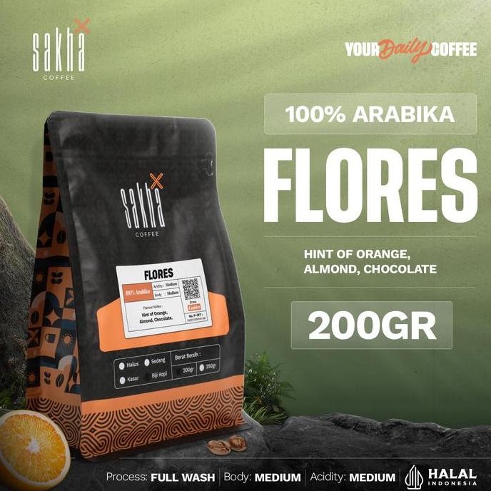 

KOPI ARABIKA FLORES COFFEE ROAST BEAN ESPRESSO ROASTED BEANS BIJI BUBUK 200 GRAM TERMURAH